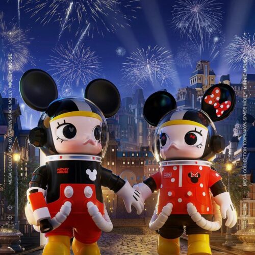 ディズニーPOPMARTMEGA 100% SPACE MOLLYMICKEY Pop Mart Mega Space Molly Disney Mickey & Minnie Set 100% - US